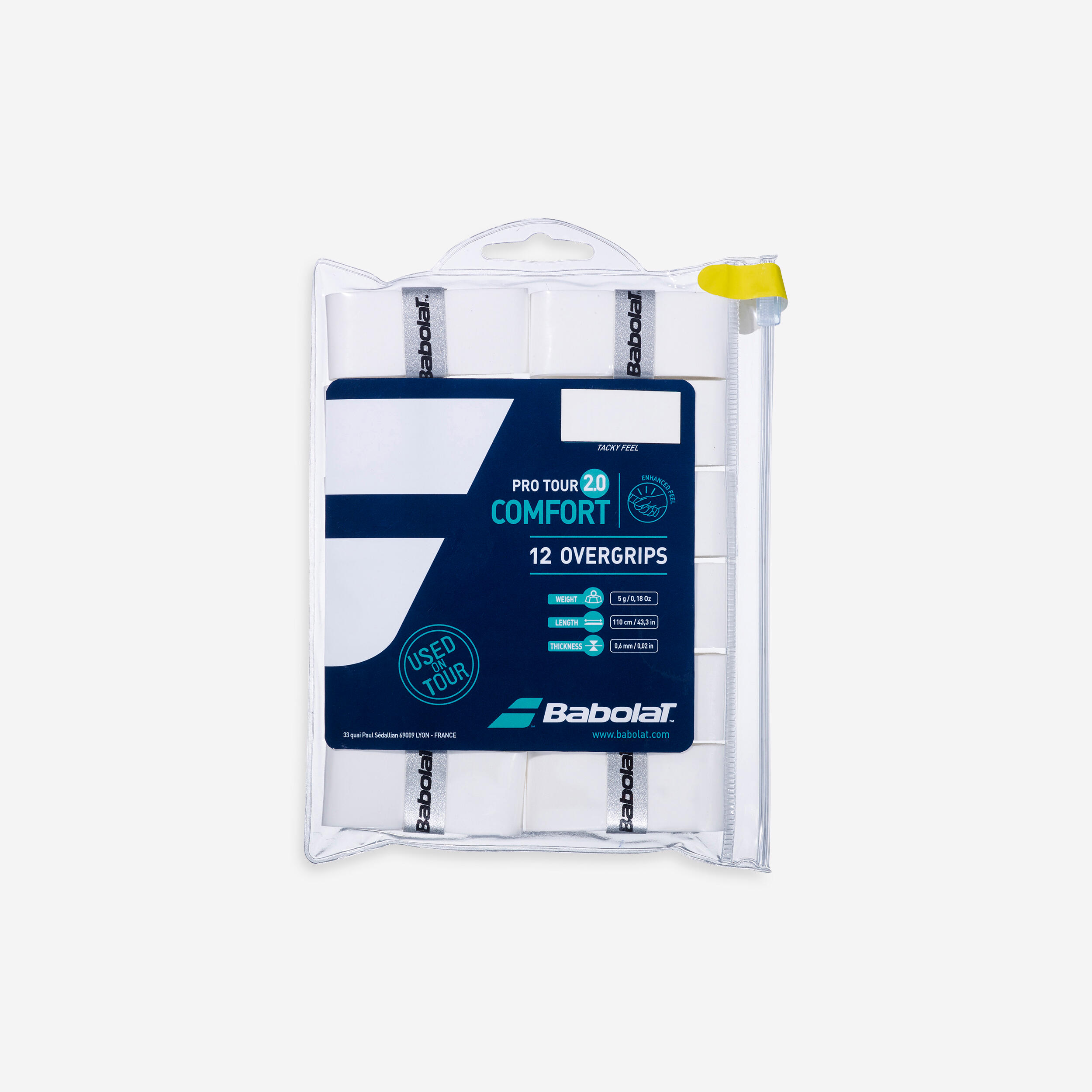 Decathlon | Overgrip tennis Babolat PRO TOUR 2.0 bianco x12 |  Babolat