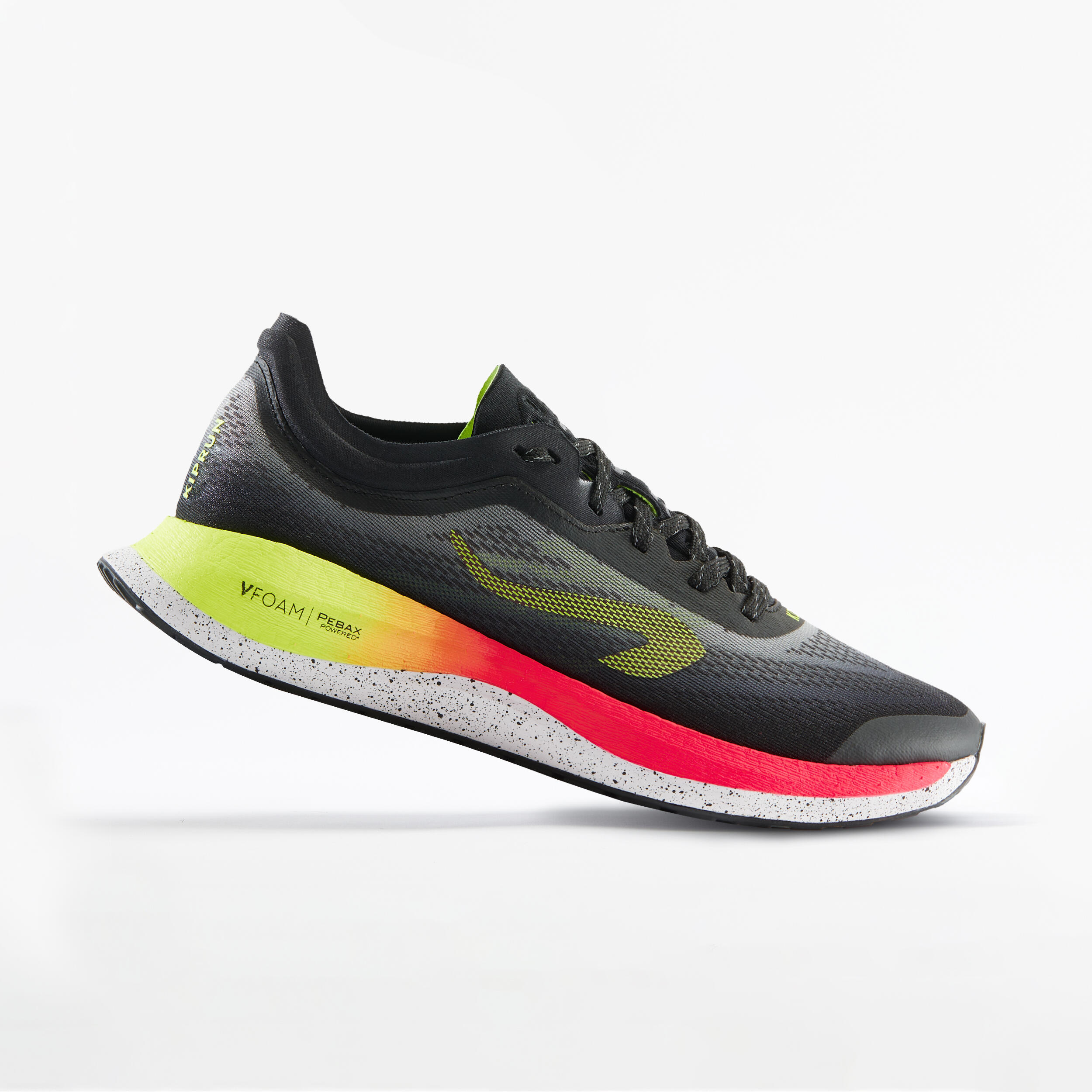 Decathlon | Scarpe running uomo KIPRUN KD 500 2 nero-rosa-giallo |  Kiprun