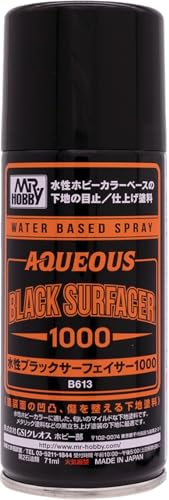 Mrhobby - Aqueous Black Surfacer 1000 40 Ml Jar Hsf-03Mrh-Hsf-03