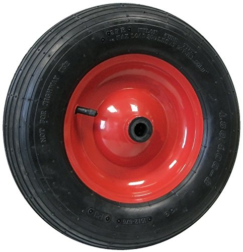Dörner + Helmer 740202 740202-Ruota Pneumatica, 400 X 100 X 20 Mm, Con Cerchione In Acciaio, Mozzo 88 Mm, Portata 250 Kg, Multicolore, Rollenlager