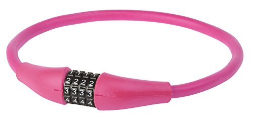 M-Wave Shape Memory Combination Lock, D 12.9 Mem, 900 X 12 Mm, Pink, With 4 Digits, On Card
