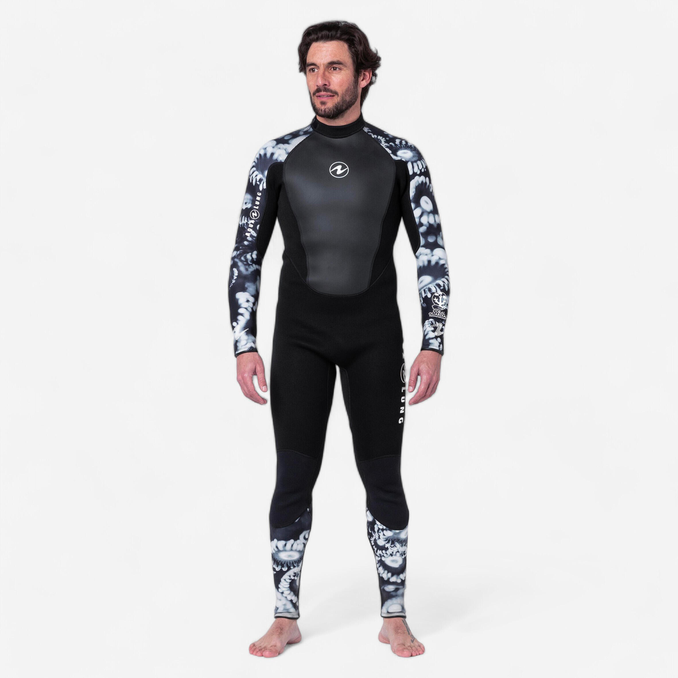 Decathlon | Muta subacquea uomo AQUALUNG HYDROFLEX 3 mm nero-bianco |  Aqualung