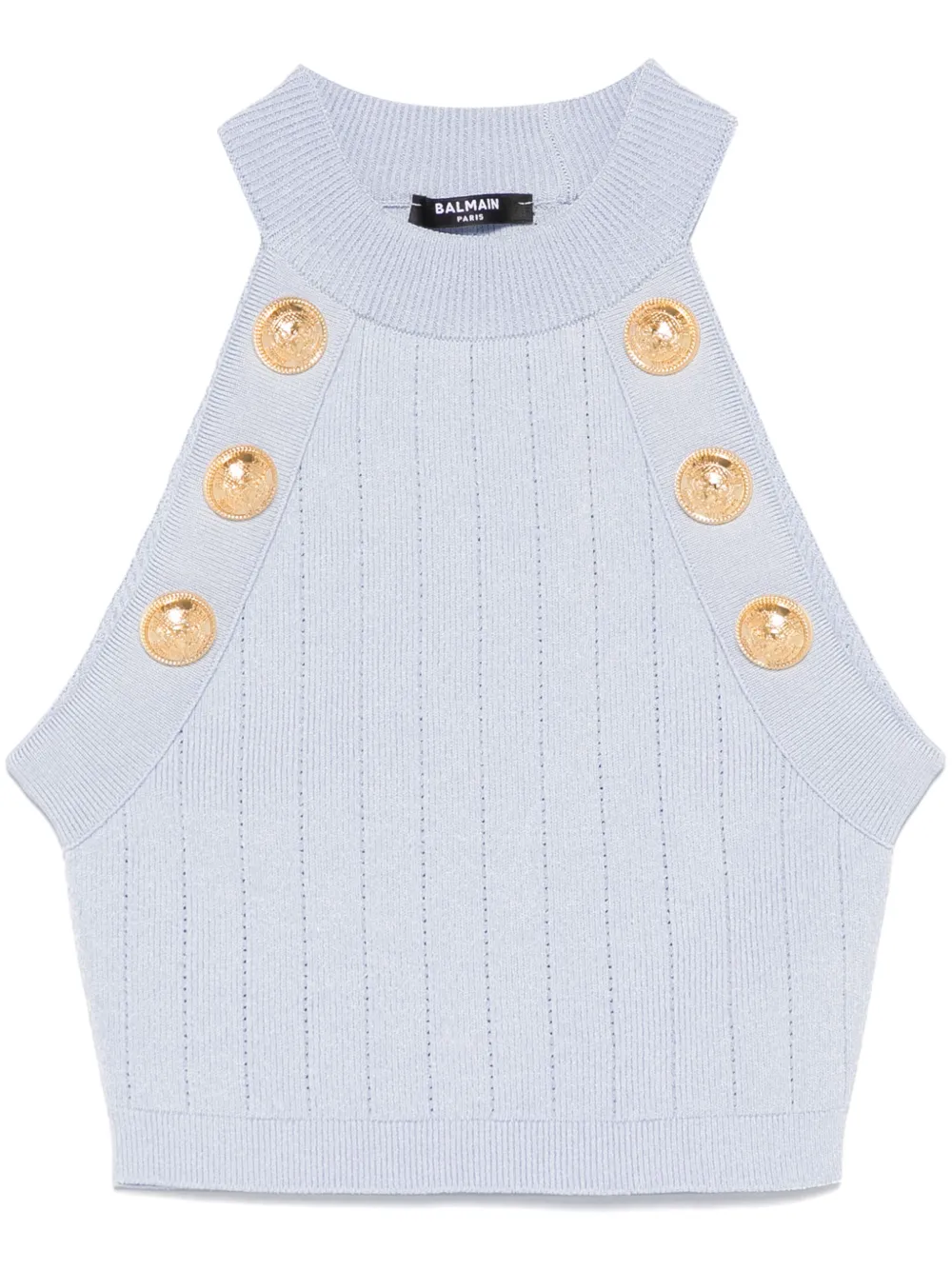 Balmain Coin-buttons detailed top - Blu