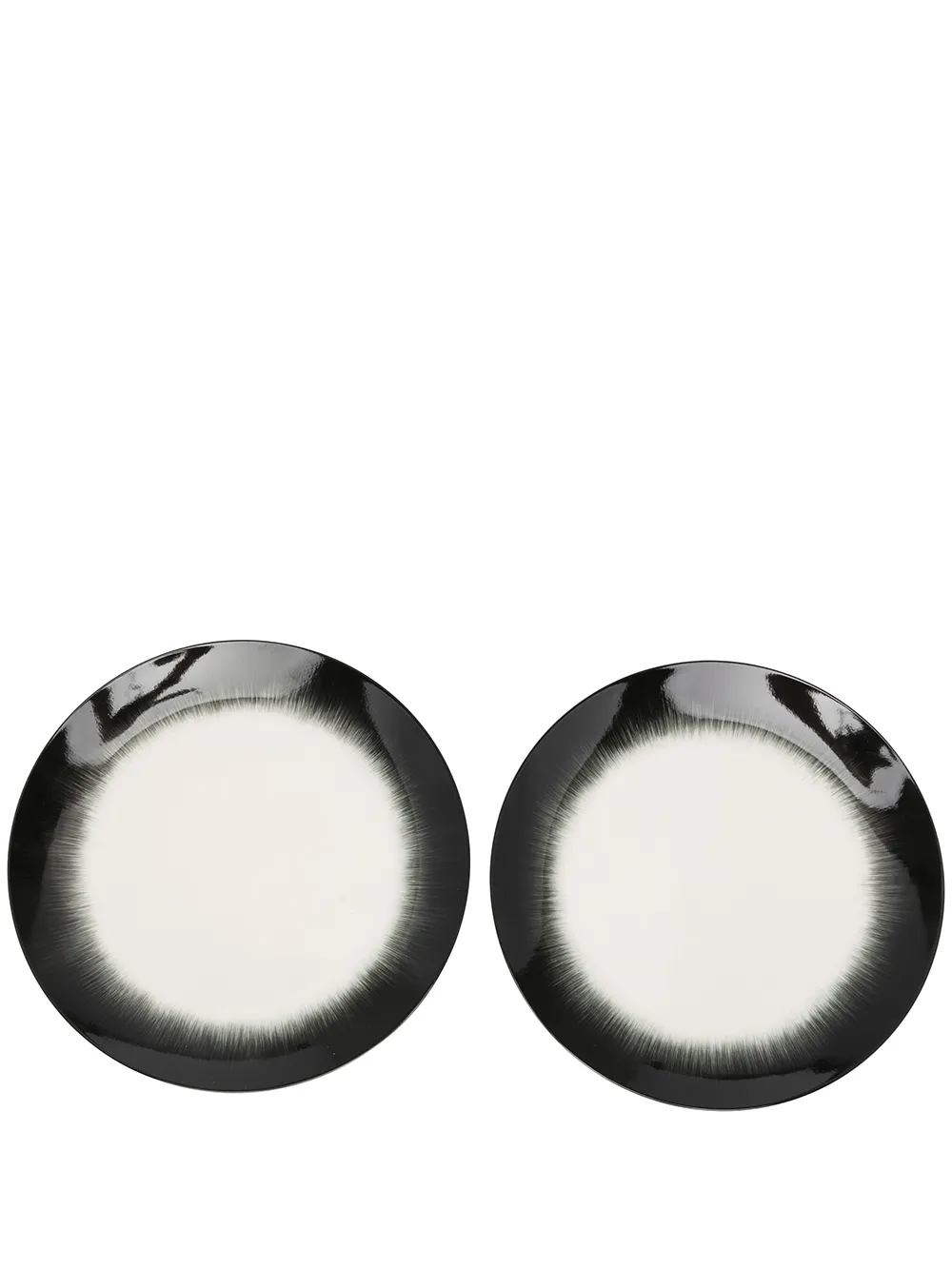 Ann Demeulemeester X Serax Set di 2 piatti Ann Deumelemeester X Serax (18cm) - Nero