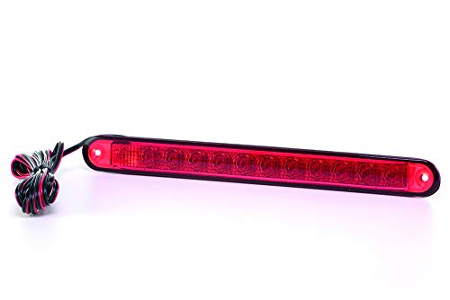 Hella 2Da 959 071-537 Luce Supplementare Freno, Led, 12V, Montaggio, Interno, Colore Diffusore Luce Rosso, Colore Luce Led Rosso, Cavo 2500Mm, Spina E