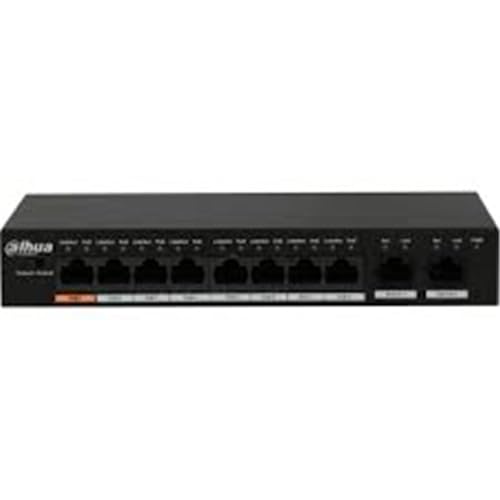 Dahua Pfs3010-8Et-65 Switch Poe Watchdog 8 Puertos 10/100 + 2 Uplink 10/100 65W 802.3At