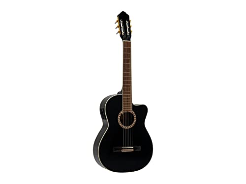 Dimavery Cn-600E Chitarra Classica, Schwarz