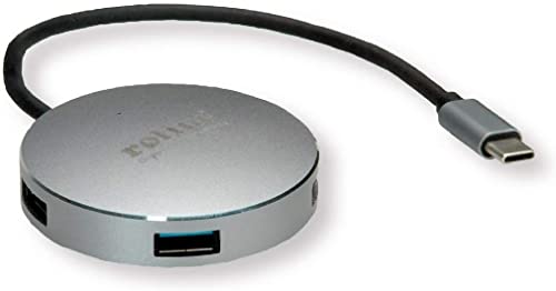 Roline Usb 3.1 Gen 1 Hub | Rotondo | 4 Ingressi | Cavo Di Collegamento Tipo C | Attraente Hub Usb 3.0 Per Il Collegamento Di Fino A Quattro Periferich
