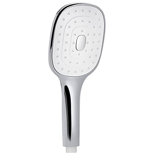 Gedy G-Tendence 08, Doccetta 1 Getto, Soffione Abs Con Finitura Cromato, 5 Anni Di Garanzia, Design R&S, Filtro Doccia Antisabbia Incluso, Cromo-Bianc