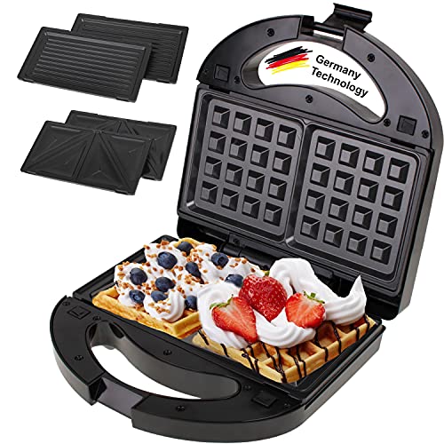 Mesko Ms 3045 Macchina Per Sandwich, 1000 W, Ceramica, Nero