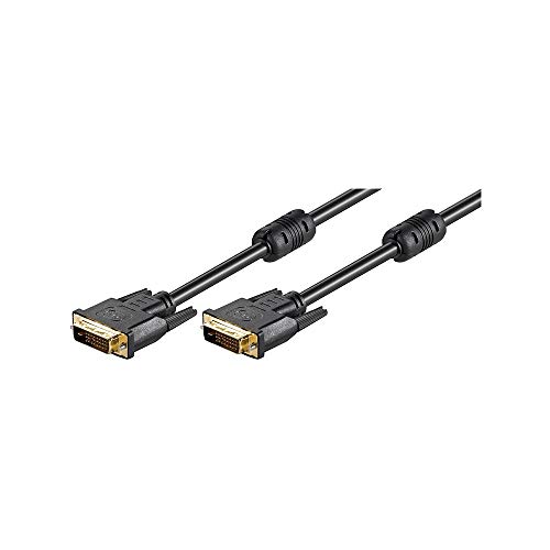 Goobay 93111 Cavo Dvi-D Fullhd Dual Link, Dorato, 3M Lunghezza Del Cavo