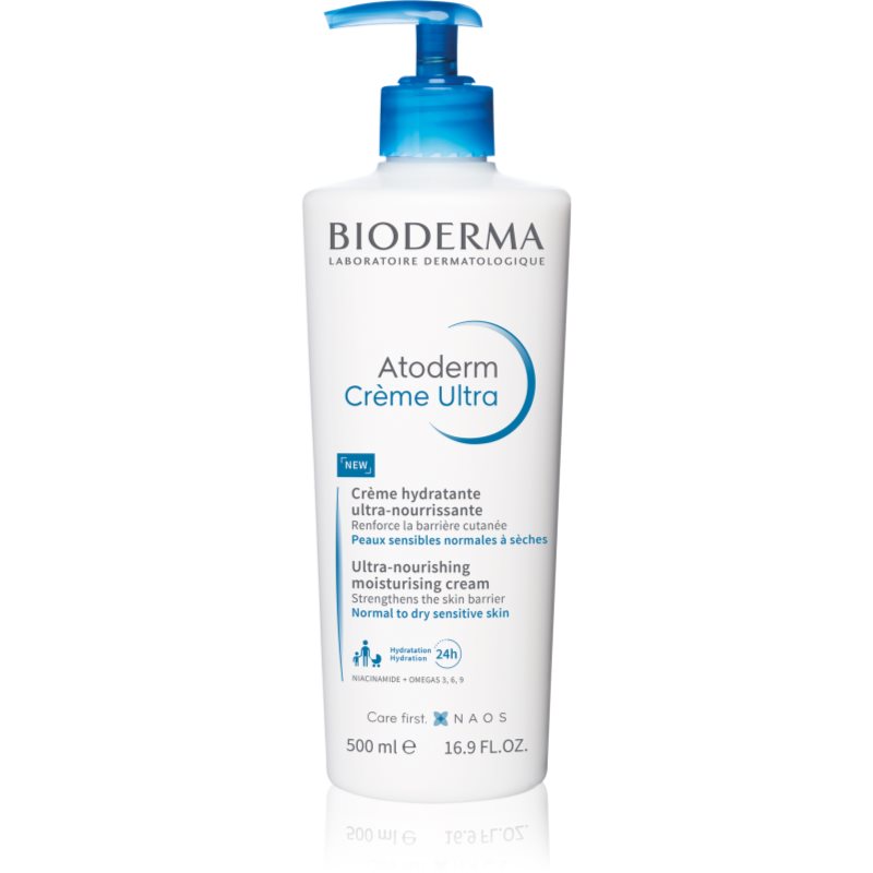 Bioderma Atoderm Créme Ultra Crema Nutriente Corpo Per Pelli Normali E Secche E Sensibili Senza Profumazione Bottle With Pump 500 Ml