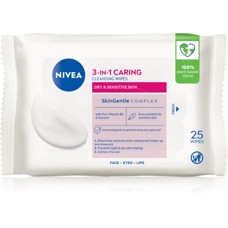Nivea Face Cleansing Salviette Detergenti Delicate Con Latte Di Mandorle 25 Pz