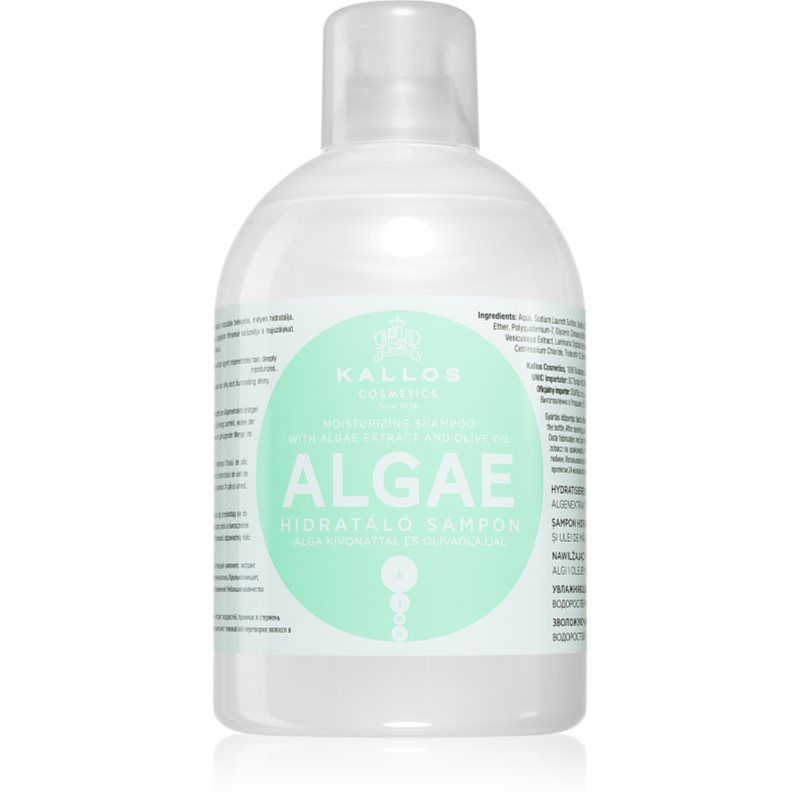 Kallos Kjmn Professional Algae Shampoo Idratante Con Estratto Di Alghe E Olio D'Oliva 1000 Ml