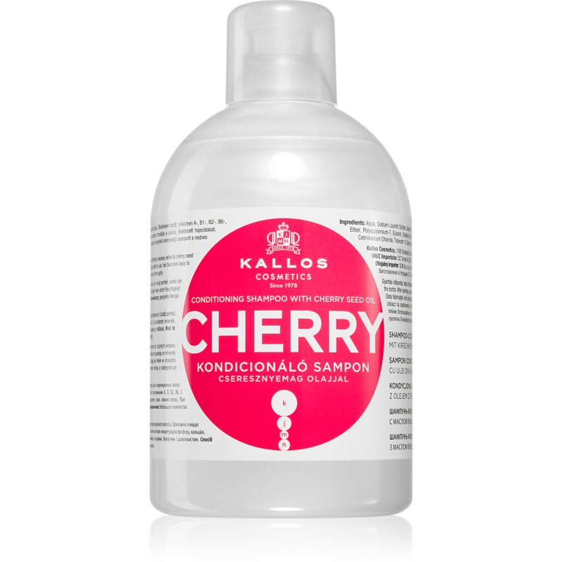 Kallos Kjmn Professional Cherry Shampoo Idratante Per Capelli Rovinati E Secchi 1000 Ml