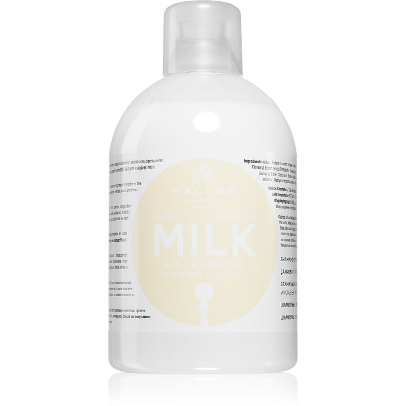 Kallos Kjmn Professional Milk Shampoo Per Capelli Rovinati E Secchi 1000 Ml