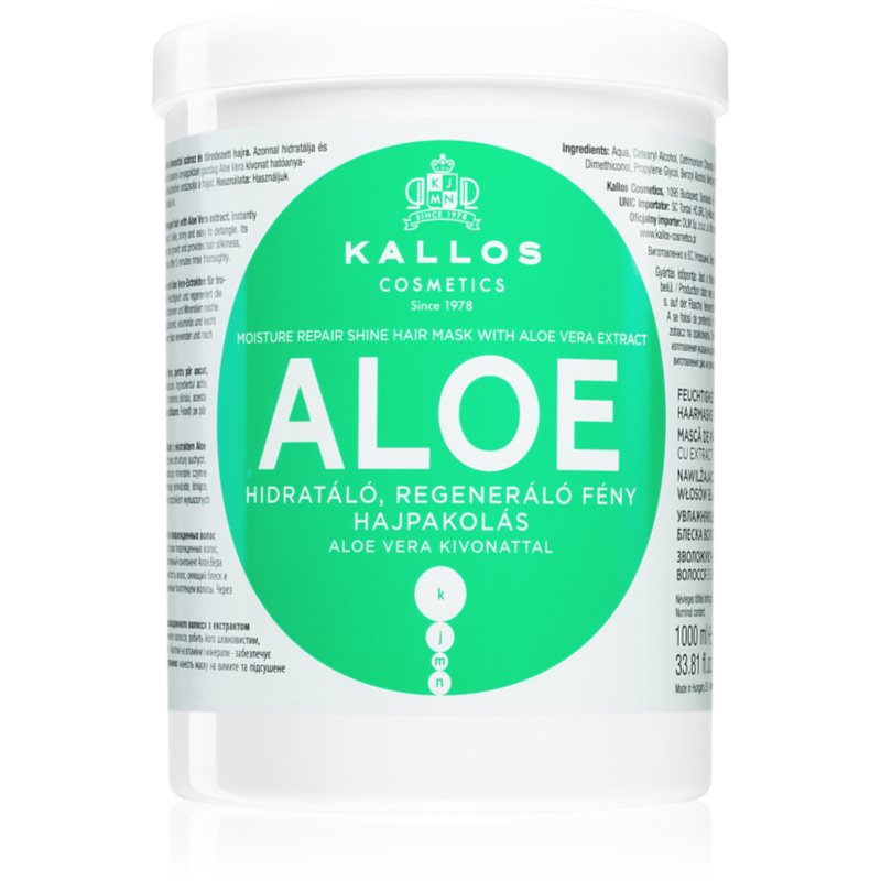 Kallos Kjmn Professional Aloe Maschera Idratante Con Aloe Vera 1000 Ml