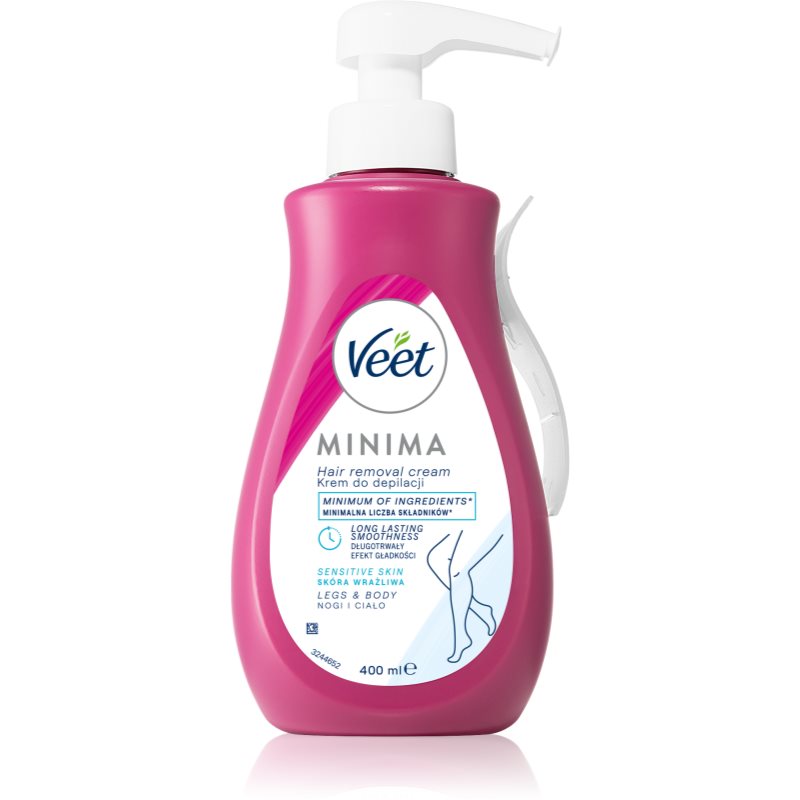 Veet Minima Sensitive Skin Crema Depilatoria Per Pelli Sensibili Aloe Vera E Vitamina E 400 Ml
