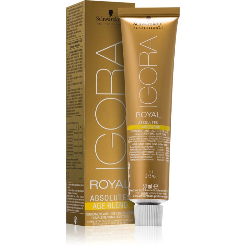 Schwarzkopf Professional Igora Royal Absolutes Age Blend Tinta Per Capelli Colore 8-140 Light Blonde Cendré Beige Natural 60 Ml