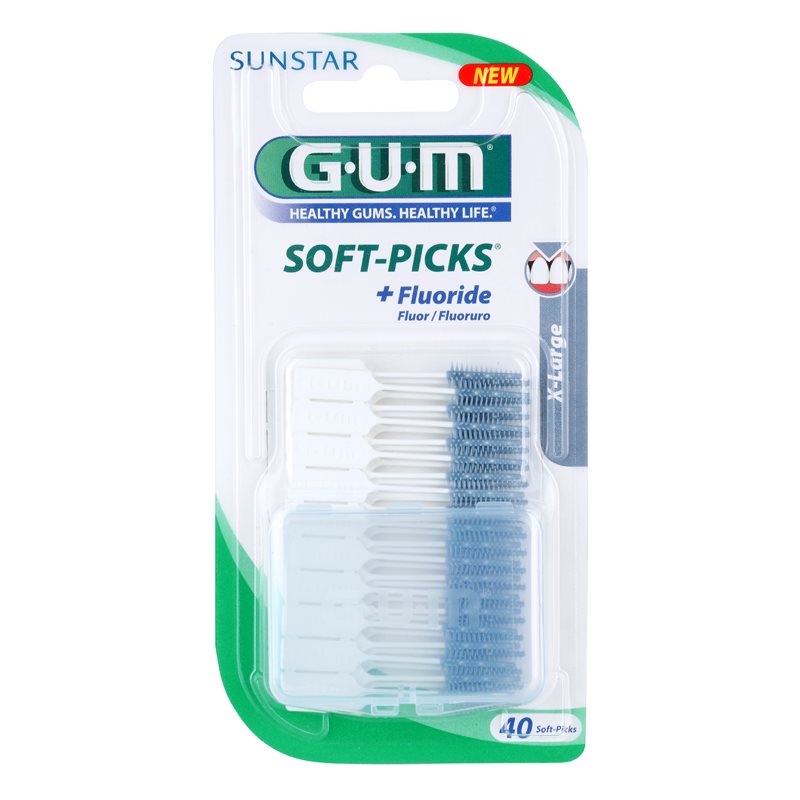 G.U.M Soft-Picks +Fluoride Stuzzicadenti X-Large 40 Pz