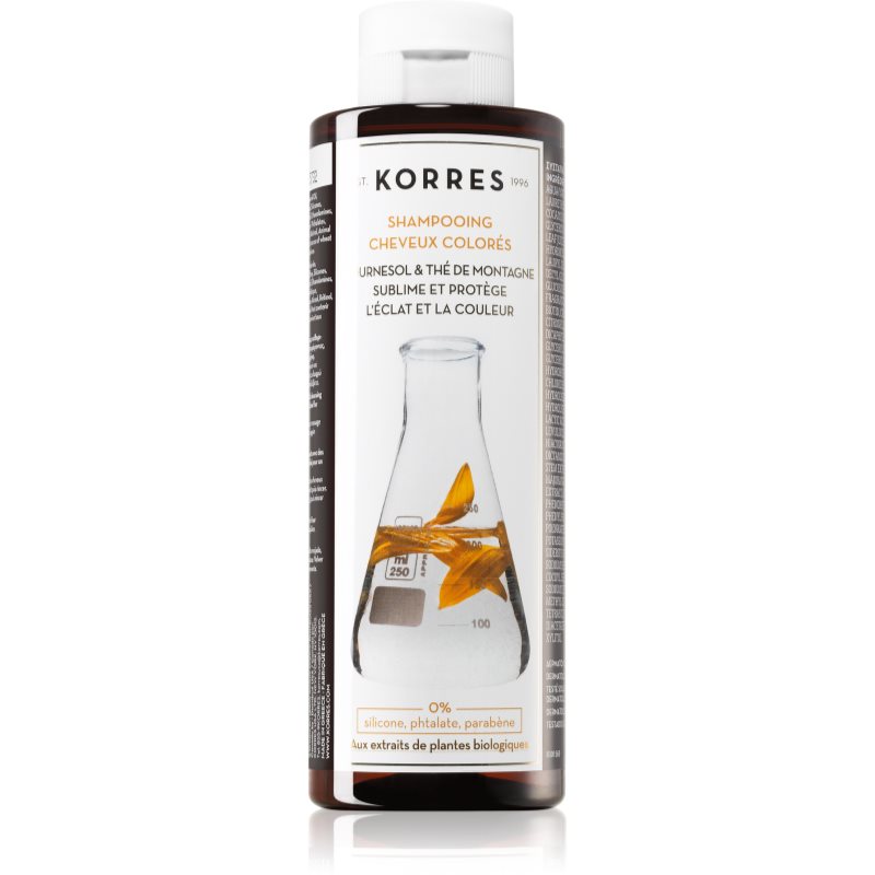 Korres Sunflower And Mountain Tea Shampoo Per Capelli Tinti 250 Ml
