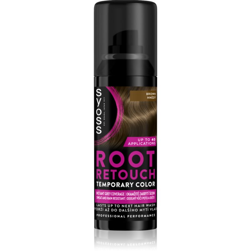 Syoss Root Retoucher Colore Per Coprire La Ricrescita In Spray Colore Brown 120 Ml