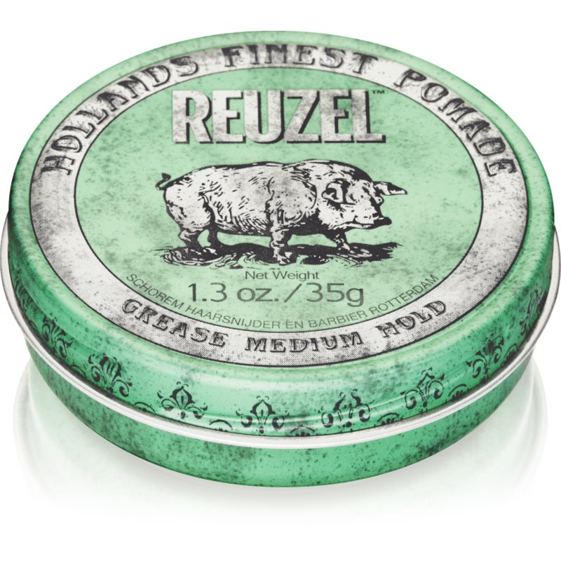 Reuzel Hollands Finest Pomade Grease Pomata Per Capelli Fissaggio Medio 35 G