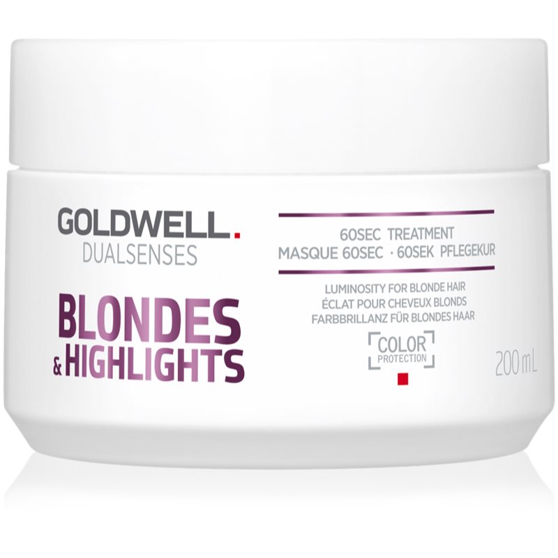 Goldwell Dualsenses Blondes & Highlights Maschera Rigenerante Neutralizzante Per Toni Gialli 200 Ml