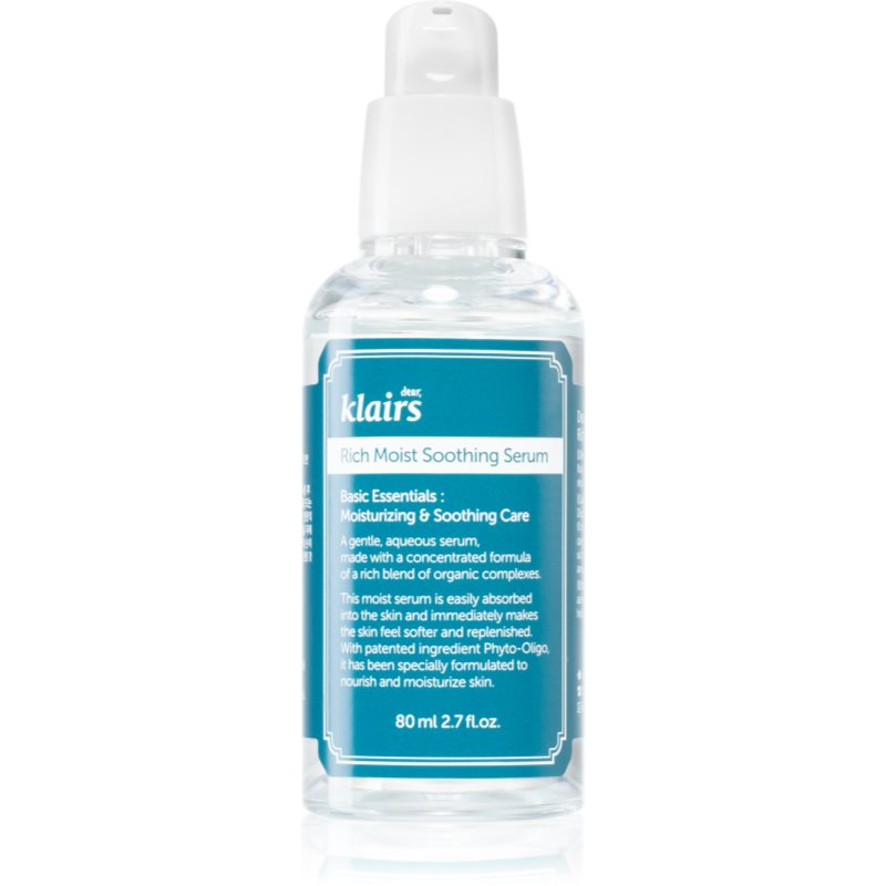 Klairs Rich Moist Soothing Serum Siero Lenitivo Viso Effetto Idratante 80 Ml