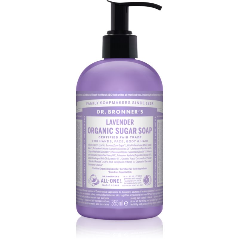 Dr. Bronner’S Lavender Sapone Liquido Per Corpo E Capelli 355 Ml