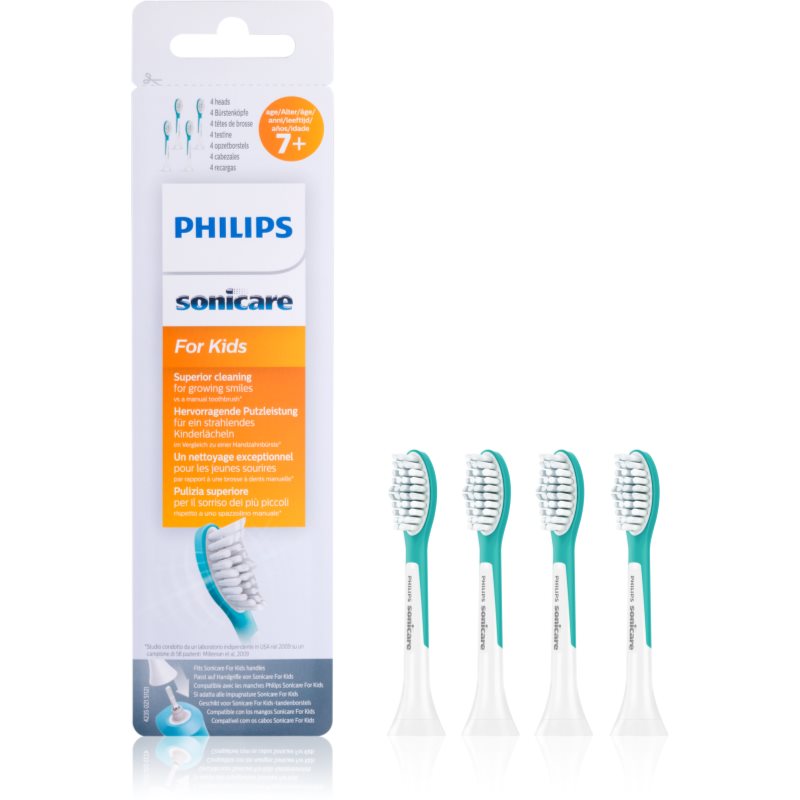 Philips Sonicare For Kids 7+ Standard Hx6044/33 Testine Di Ricambio Per Spazzolino 4 Pz