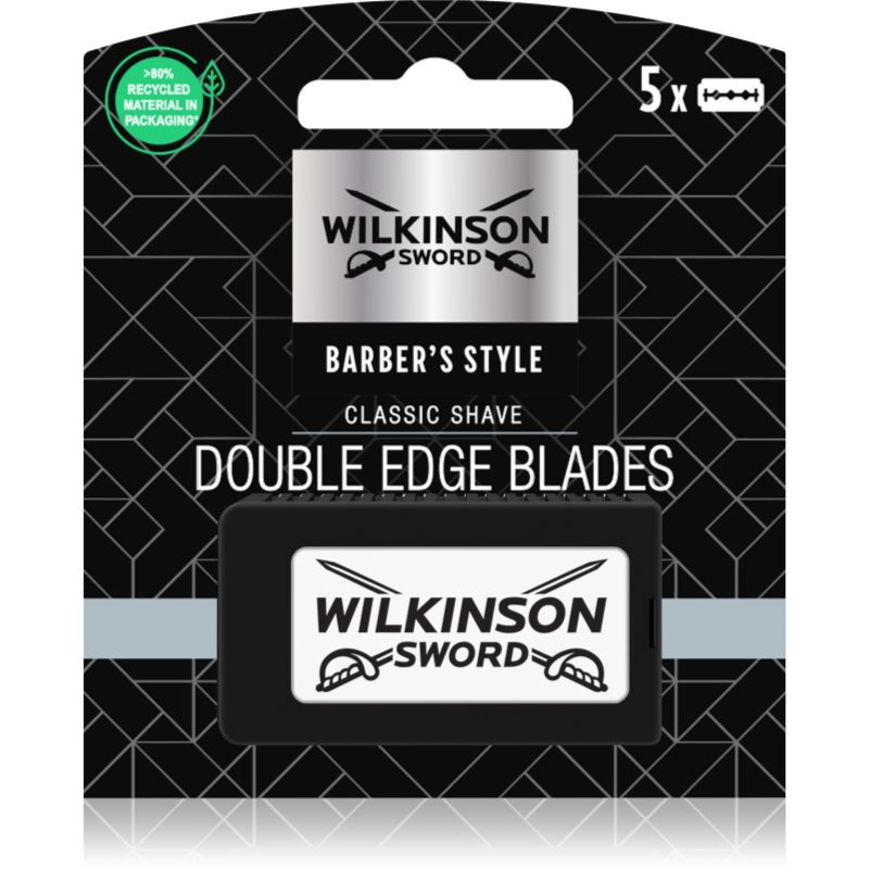 Wilkinson Sword Barbers Style Classic Shave Double Edge Blades Lamette Di Ricambio 5 Pz