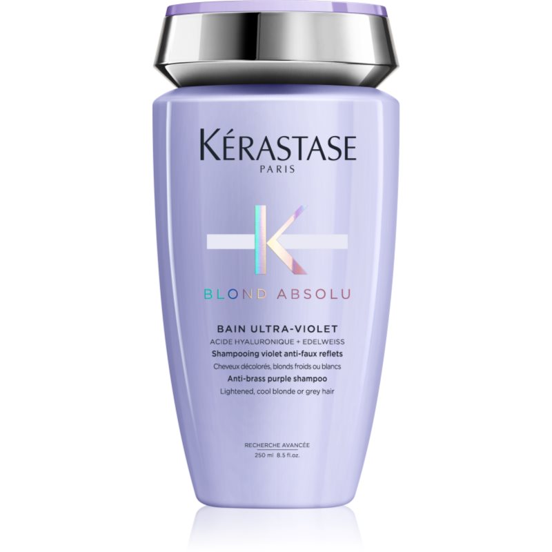 Kérastase Blond Absolu Bain Ultra-Violet Shampoo Per Capelli Per Capelli Schiariti, Con Meches Biondo Freddo 250 Ml