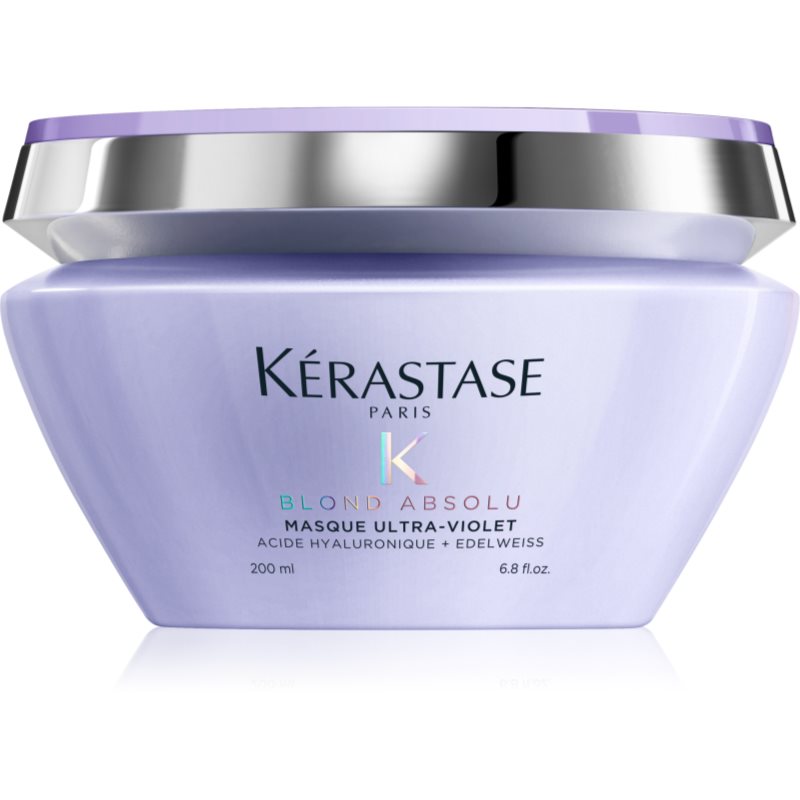 Kérastase Blond Absolu Masque Ultra-Violet Trattamento Profondo Per Capelli Schiariti, Con Meches Biondo Freddo 200 Ml