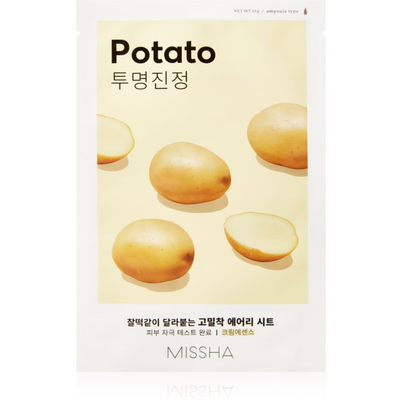 Missha Airy Fit Potato Maschera Lisciante In Tessuto Illuminante 19 G