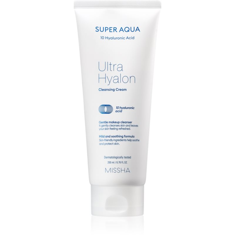 Missha Super Aqua 10 Hyaluronic Acid Crema Detergente Idratante 200 Ml