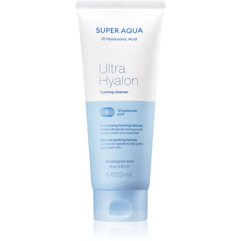 Missha Super Aqua 10 Hyaluronic Acid Mousse Detergente Idratante 200 Ml