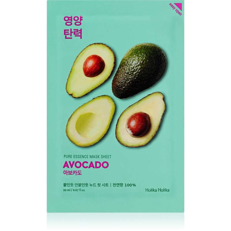 Holika Holika Pure Essence Avocado Maschera Lenitiva In Tessuto 20 Ml