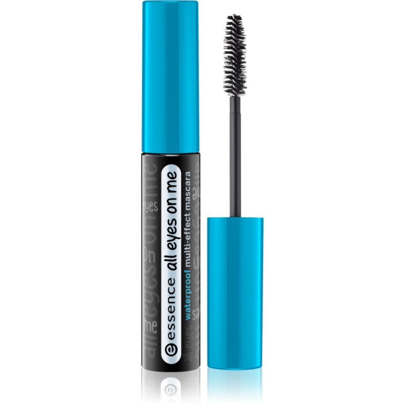 Essence All Eyes On Me Mascara Waterproof Allungante, Incurvante E Volumizzante Colore 01 Black 8 Ml