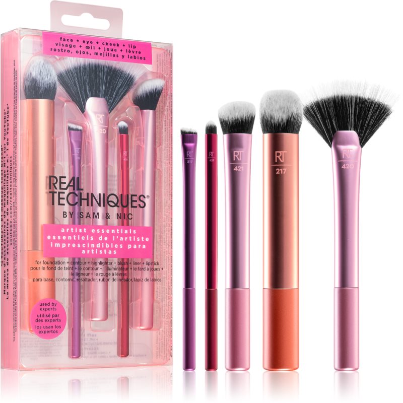Real Techniques Artist Essentials Set Di Pennelli 4 Pz