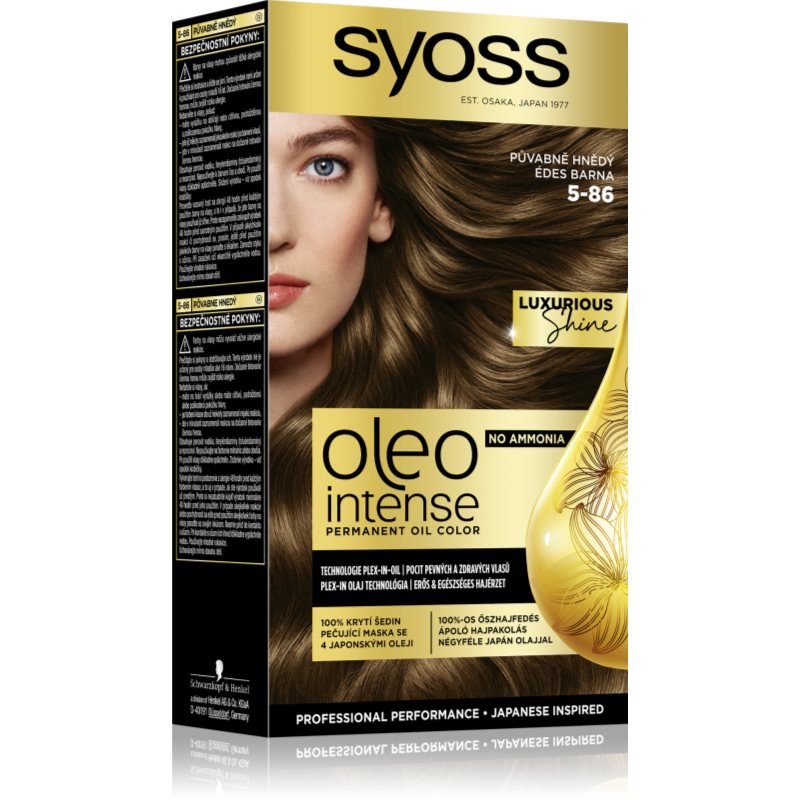 Syoss Oleo Intense Tinta Permanente Per Capelli Con Olio Colore 5-86 Sweet Brown 1 Pz
