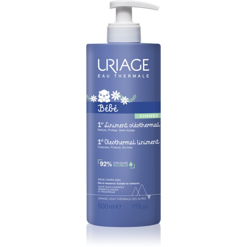 Uriage Bébé 1St Oleothermal Liniment Crema Detergente Delicata Per Bambini Zona Pannolino 500 Ml