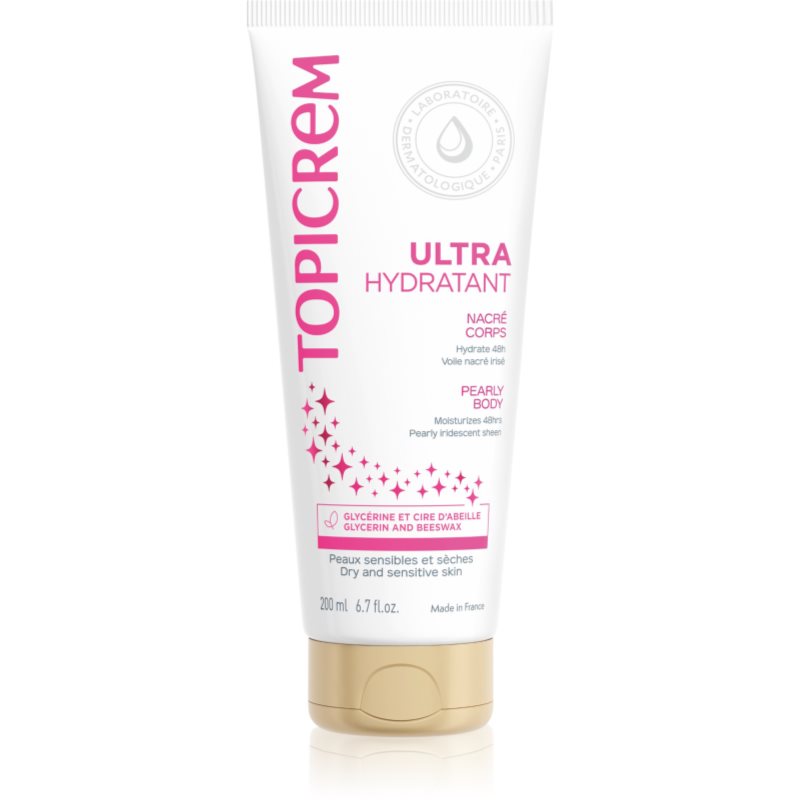 Topicrem Uh Body Ultra-Moisturizing Pearly Body Latte Corpo Per Pelli Sensibili Effetto Perlato 200 Ml