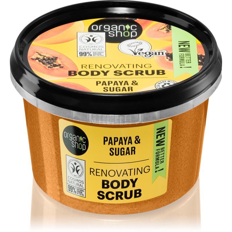 Organic Shop Organic Papaya & Sugar Scrub Corpo Allo Zucchero 250 Ml