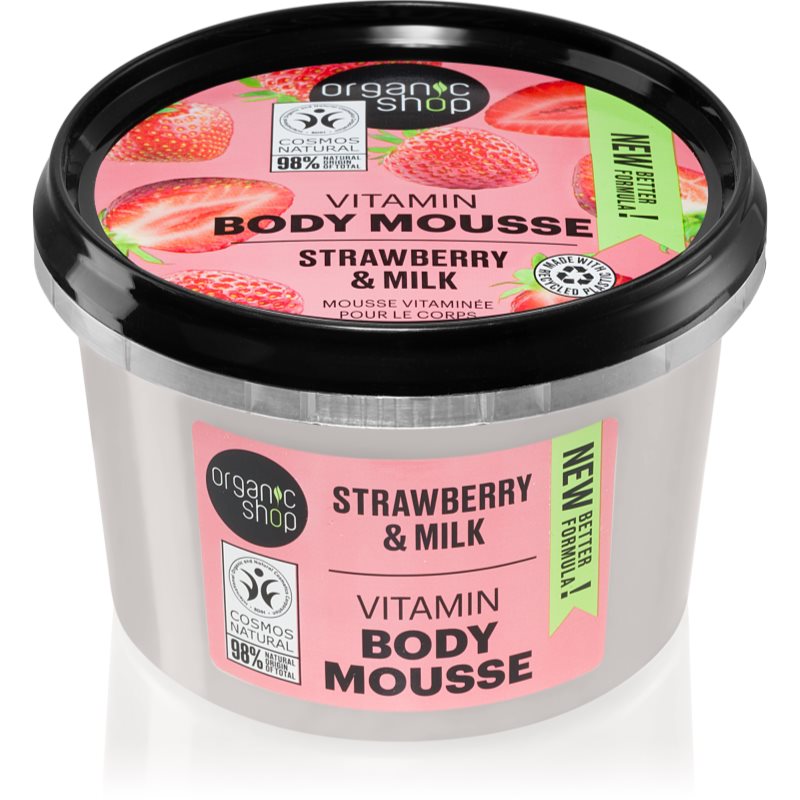 Organic Shop Strawberry & Milk Mousse Corpo 250 Ml