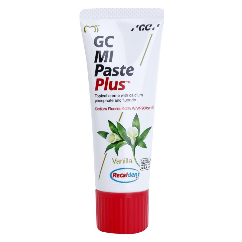 Gc Mi Paste Plus Crema Rimineralizzante Protettiva Per Denti Sensibili Al Fluoro Aroma Vanilla 35 Ml