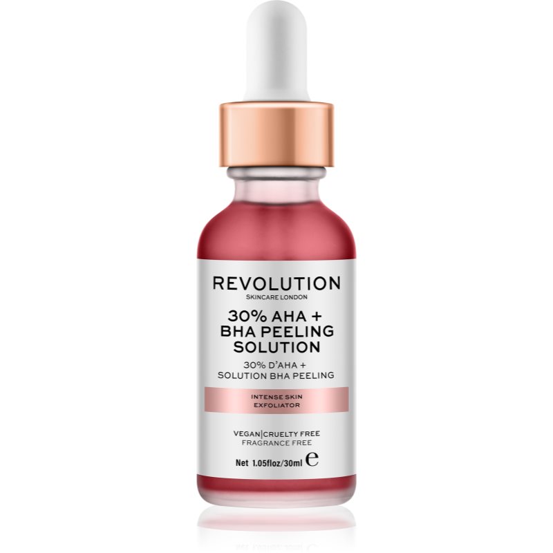 Revolution Skincare Aha + Bha 30% Peeling Solution Scrub Chimico Intenso Illuminante 30 Ml