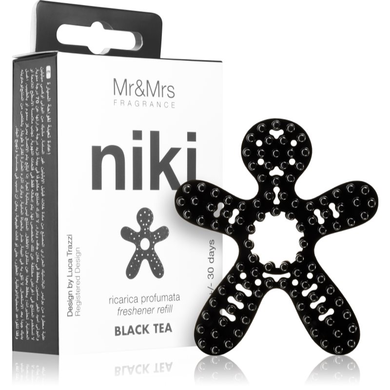 Mr & Mrs Fragrance Niki Black Tea Deodorante Per Auto Ricarica 1 Pz