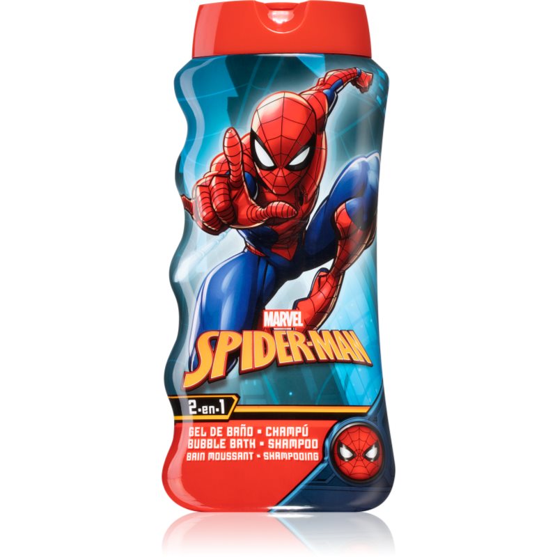 Marvel Spiderman Bubble Bath And Shampoo Gel Bagno E Doccia Per Bambini 475 Ml
