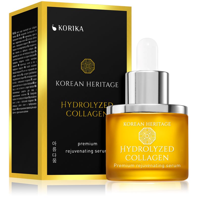 Korika Korean Heritage Hydrolyzed Collagen Premium Rejuvenating Serum Siero Viso Ringiovanente Con Collagene Idrolizzato 30 Ml